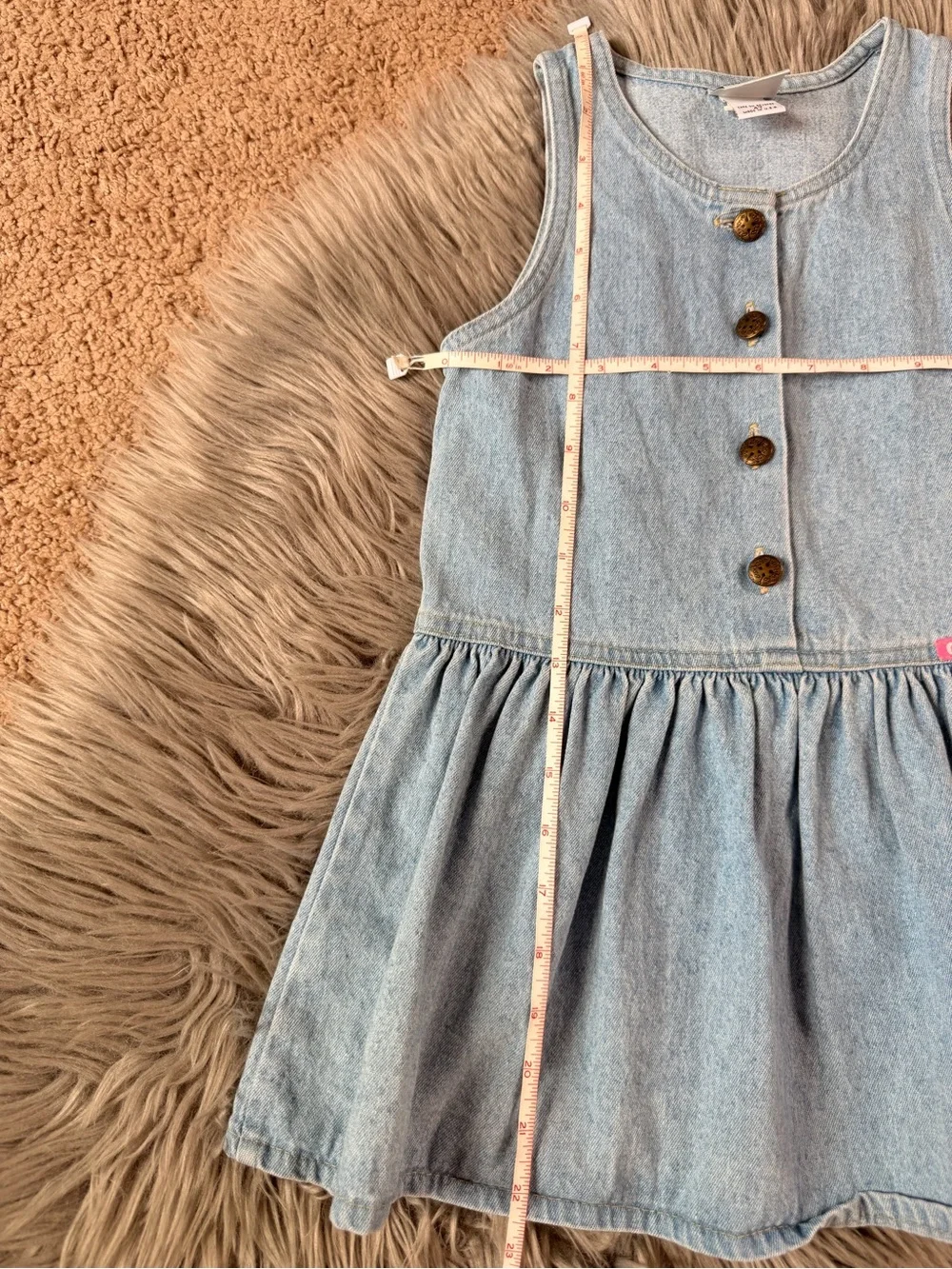 OshKosh B'gosh Light Blue Denim Button-Front Sleeveless Dress